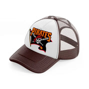 pittsburgh pirates flag-brown-trucker-hat