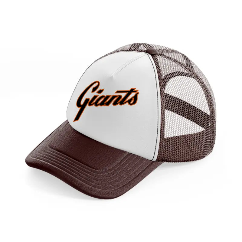 giants fan brown trucker hat