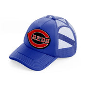 cincinnati reds retro-blue-trucker-hat