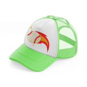 baseball fire-lime-green-trucker-hat