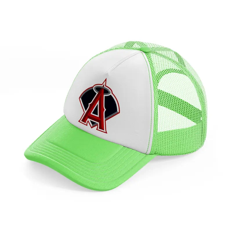 los angeles angels modern lime green trucker hat