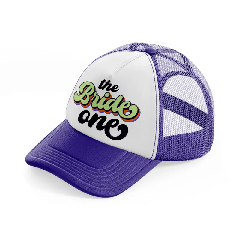 the bride one purple trucker hat