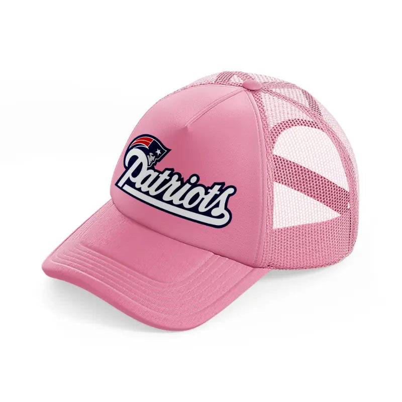 new england patriots logo-pink-trucker-hat