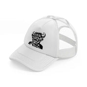 laughing devil white trucker hat