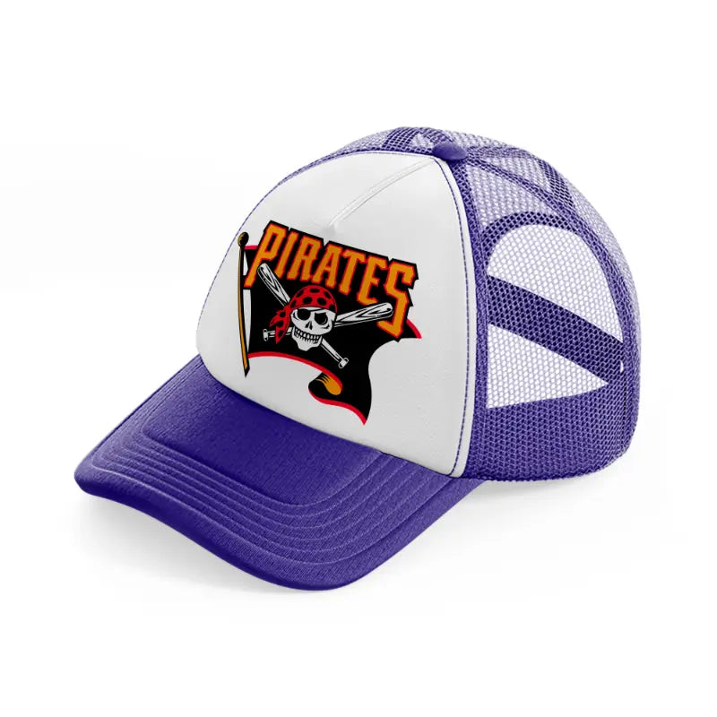 pittsburgh pirates flag-purple-trucker-hat