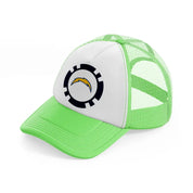 los angeles chargers supporter-lime-green-trucker-hat