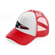 new england patriots flag-red-and-white-trucker-hat