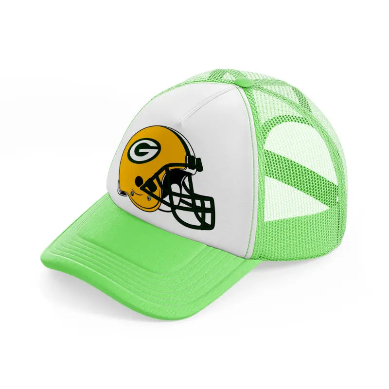 green bay packers helmet-lime-green-trucker-hat