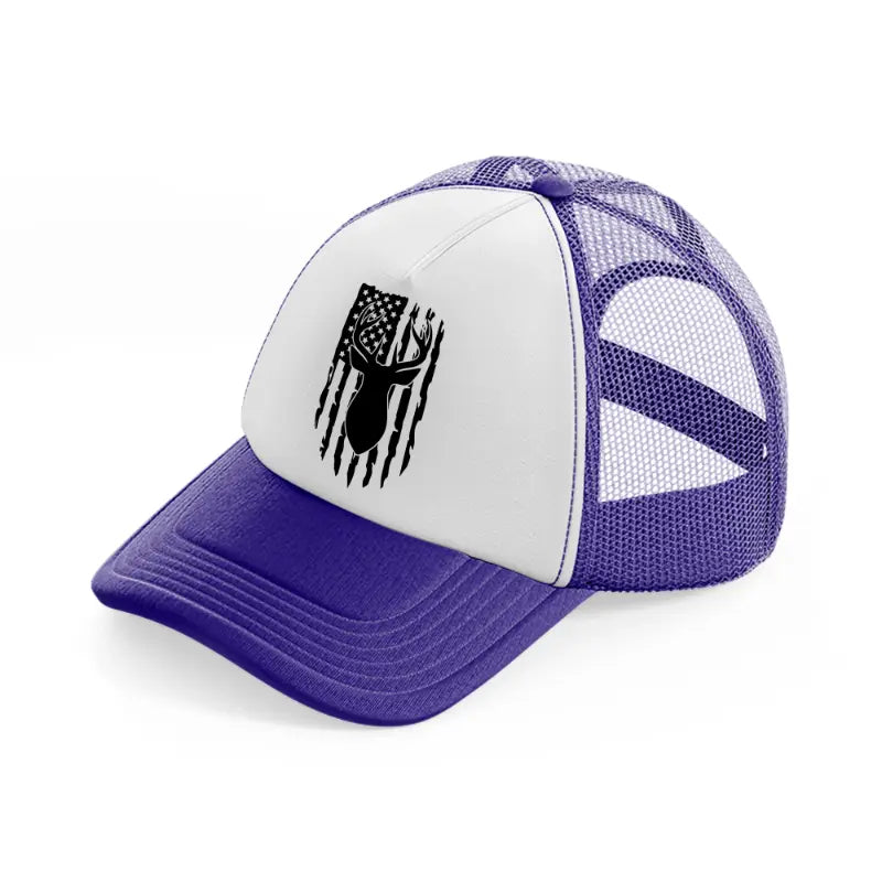 deer flag-purple-trucker-hat