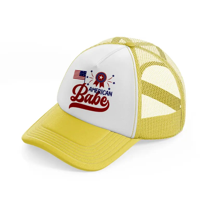 american babe-01-yellow-trucker-hat