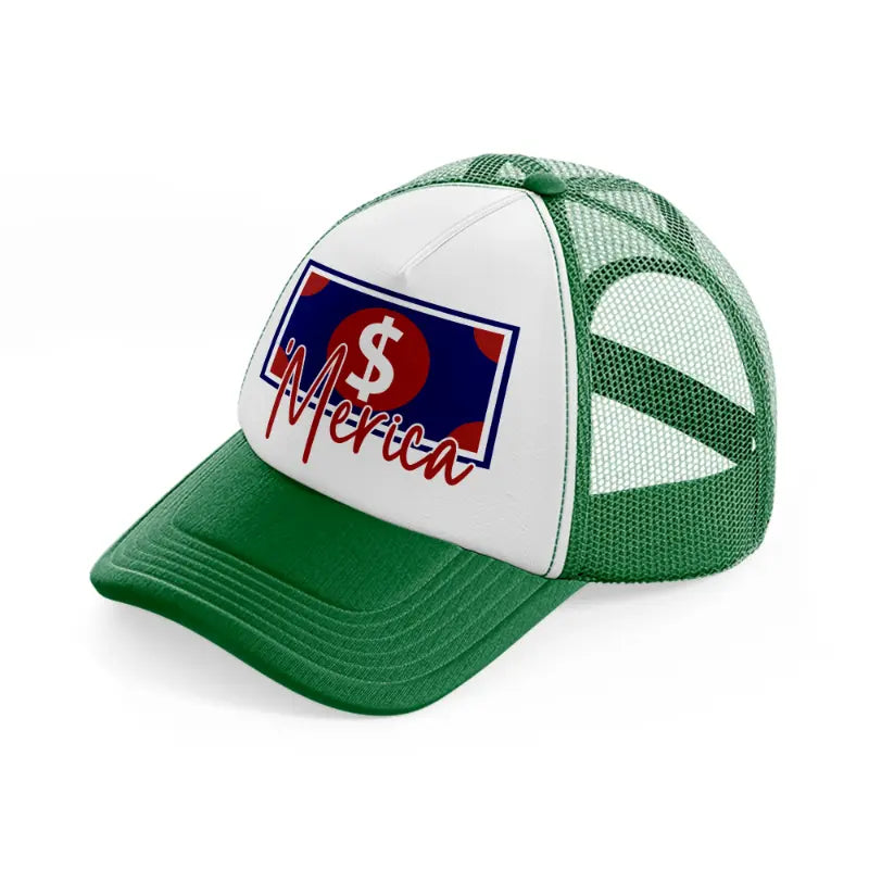 'merica-010-green-and-white-trucker-hat
