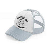 Smile If You're Horny grey Trucker Hat