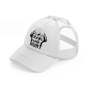 crawl walk hunt-white-trucker-hat