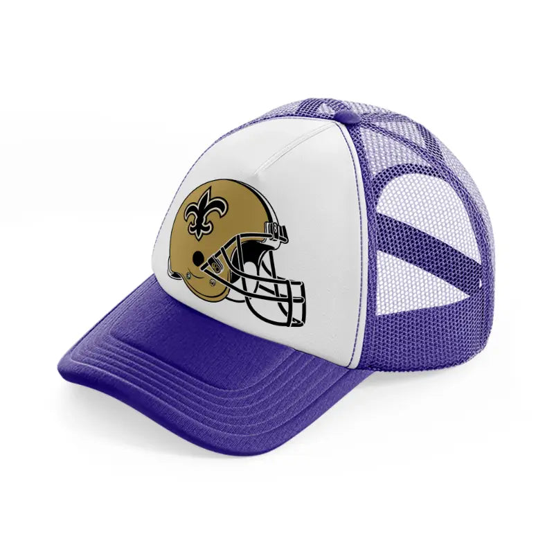 new orleans saints helmet-purple-trucker-hat