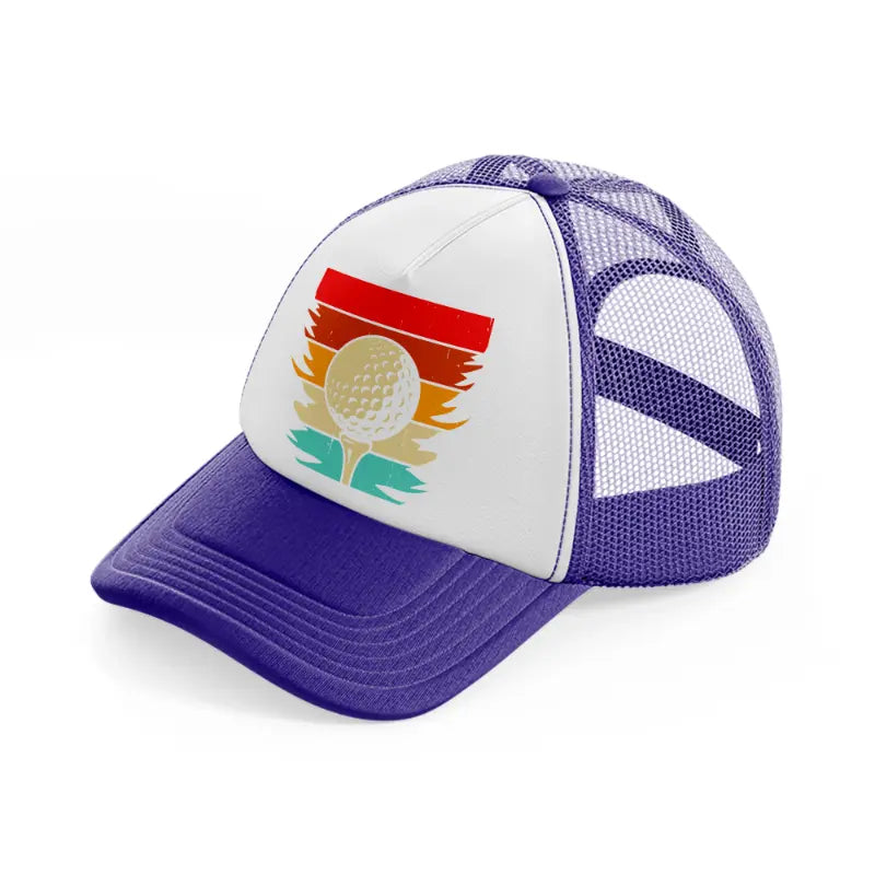 golf ball multicolor-purple-trucker-hat