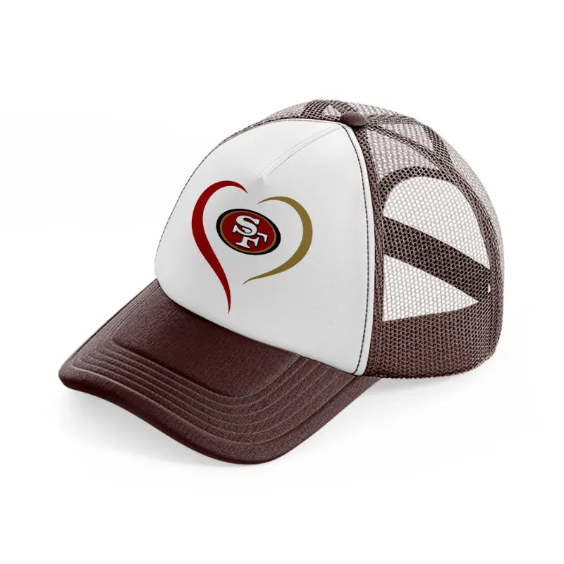 49ers lover-brown-trucker-hat