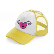 flying heart-yellow-trucker-hat