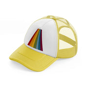 groovy shapes 11 yellow trucker hat