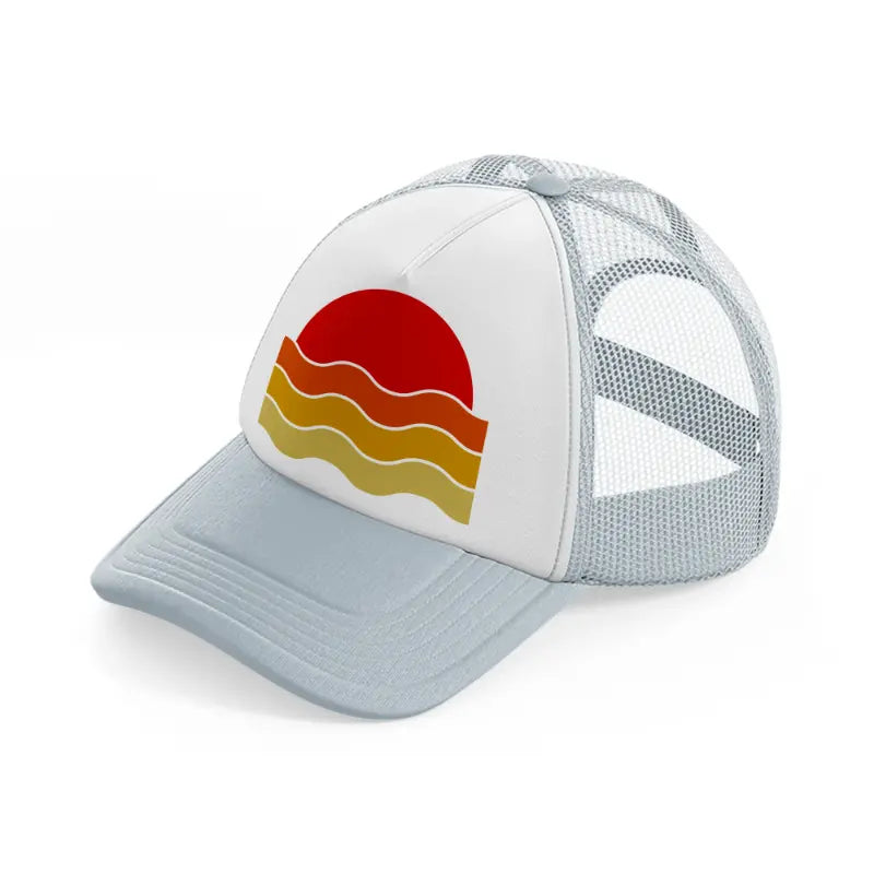 sun waves-grey-trucker-hat