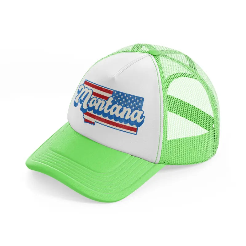 montana flag-lime-green-trucker-hat