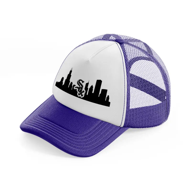 chicago white sox city shape purple trucker hat