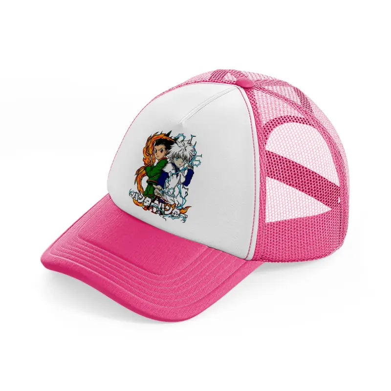 monster x hunter-neon-pink-trucker-hat