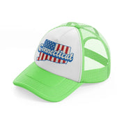 connecticut flag-lime-green-trucker-hat