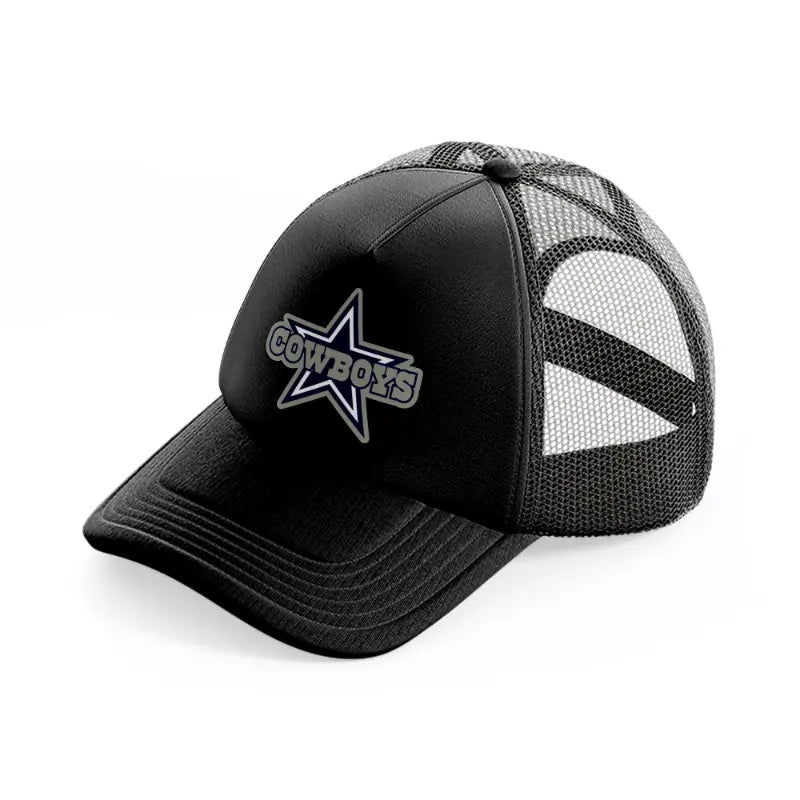 dallas cowboys logo-black-trucker-hat