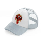 skull 49ers-grey-trucker-hat