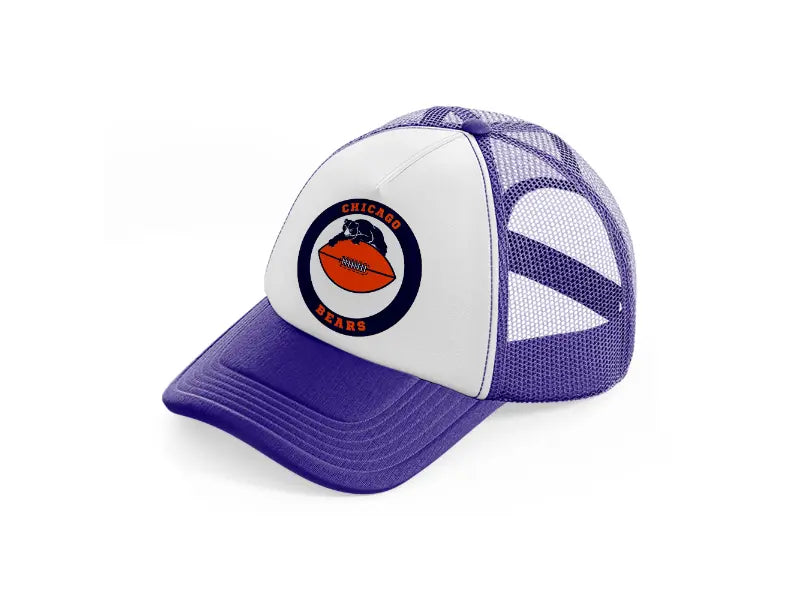 chicago bears circle-purple-trucker-hat