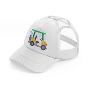 golf cart-white-trucker-hat