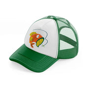 cartoon fish-green-and-white-trucker-hat