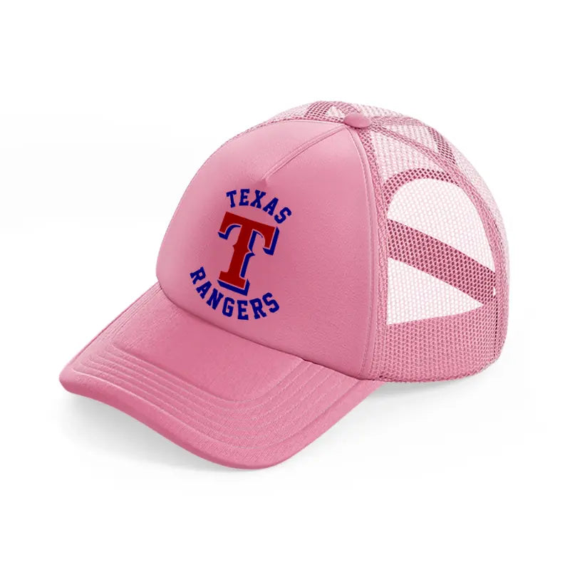 texas rangers retro-pink-trucker-hat