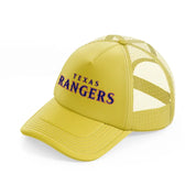 texas rangers logo-gold-trucker-hat