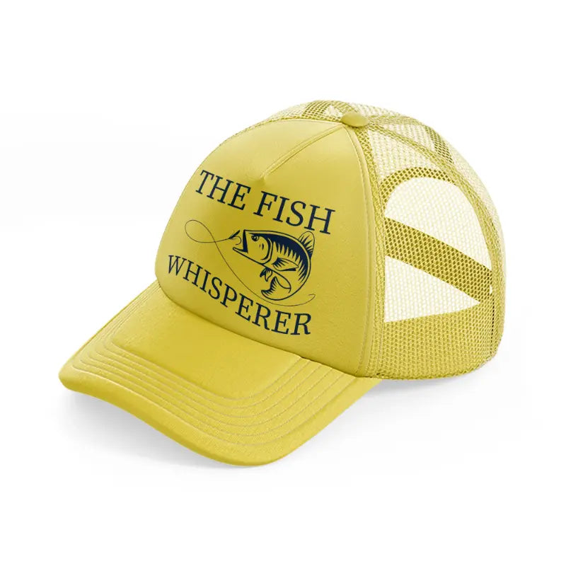 the fish whisperer-gold-trucker-hat