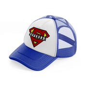 super dad color-blue-and-white-trucker-hat