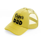 super dad white gold trucker hat