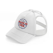 made in the usa home of the brave white trucker hat