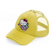 hello kitty fairy gold trucker hat