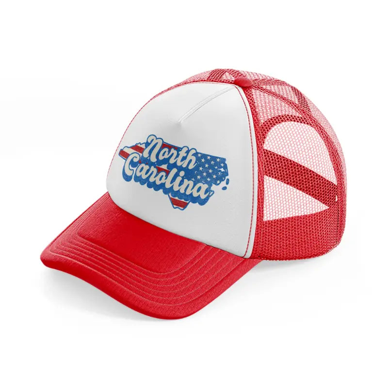 north carolina flag-red-and-white-trucker-hat