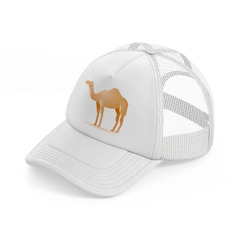 036 camel white trucker hat