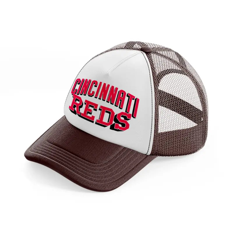 cincinnati reds 3d-brown-trucker-hat
