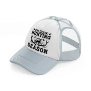 oh duck hunting season-grey-trucker-hat