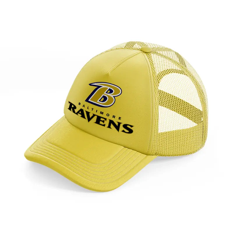 b baltimore ravens-gold-trucker-hat