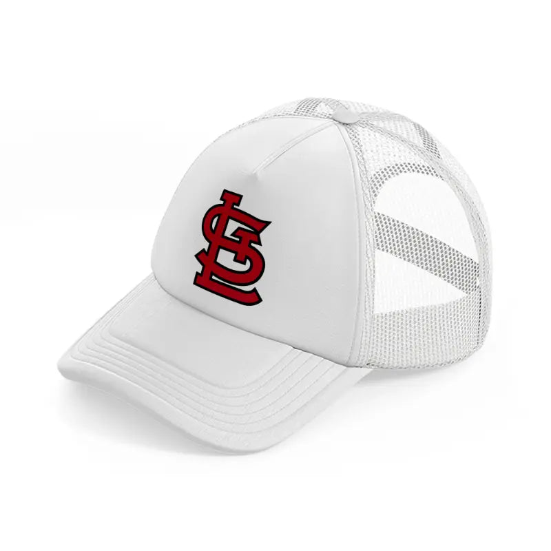 st louis cardinals emblem-white-trucker-hat