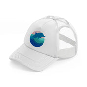 dolphin (1) white trucker hat