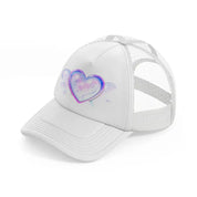 heart splash white trucker hat