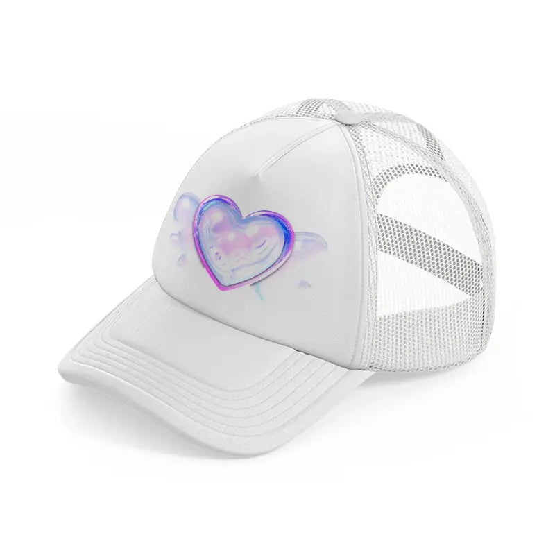 heart splash-white-trucker-hat