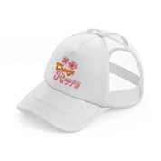 retro positive stickers (13) white trucker hat