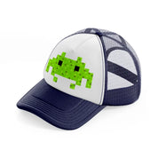 invader navy blue and white trucker hat